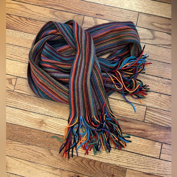 Johnston’s striped Scottish Wool Scarf - Picture 3 of 14